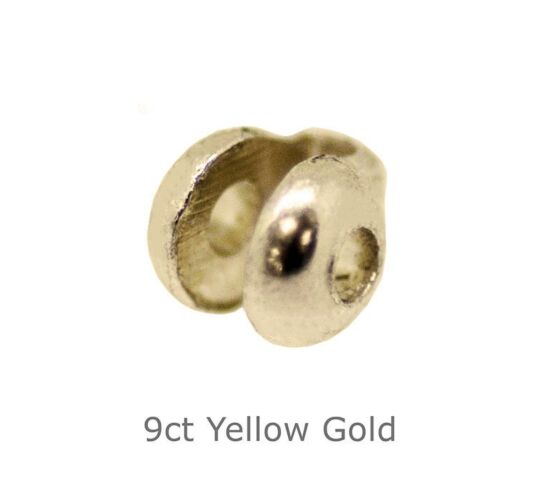 9CT YELLOW GOLD BROOCH JOINT BALL BROOCH FITTINGS | SMALL SIZE 3.22MM X 2.50MM